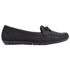 Clowse Svarta loafers med rosett