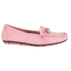 Clowse Pulverloafers med rosett rosa