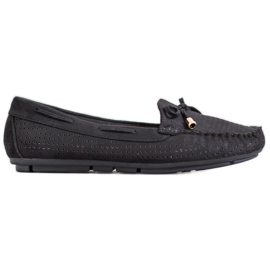 Clowse Svarta loafers med rosett