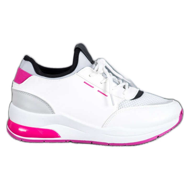 SHELOVET Knutna skor i ekoläder vit