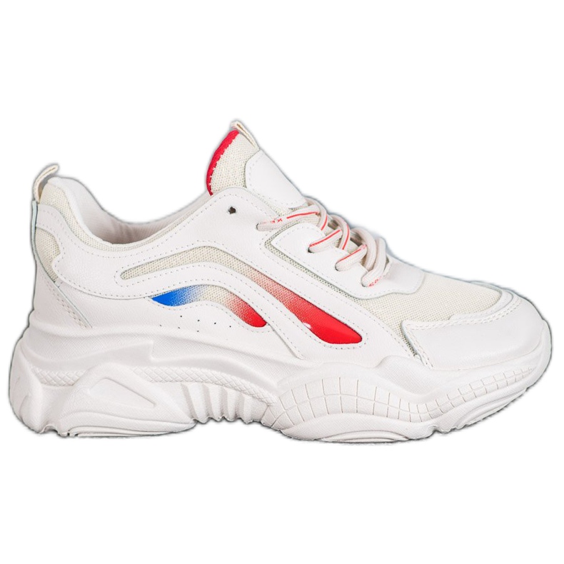 SHELOVET Trendiga sneakers på plattformen vit