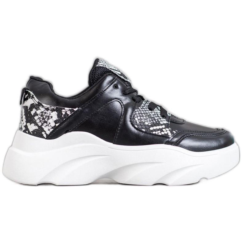 Weide Moderiktiga Eco Leather Sneakers svart