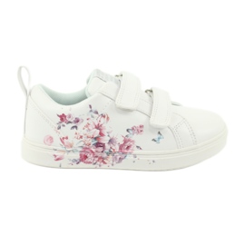 American Club kardborreband sneakers blommor ES11 vit röd blå