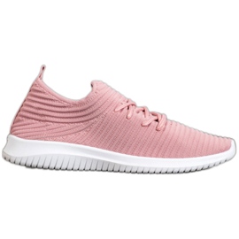 SHELOVET Textil Slip-On skor rosa