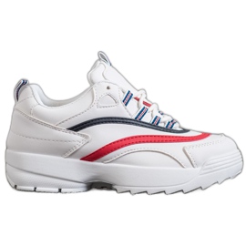 Weide Trendiga skor på plattformen vit