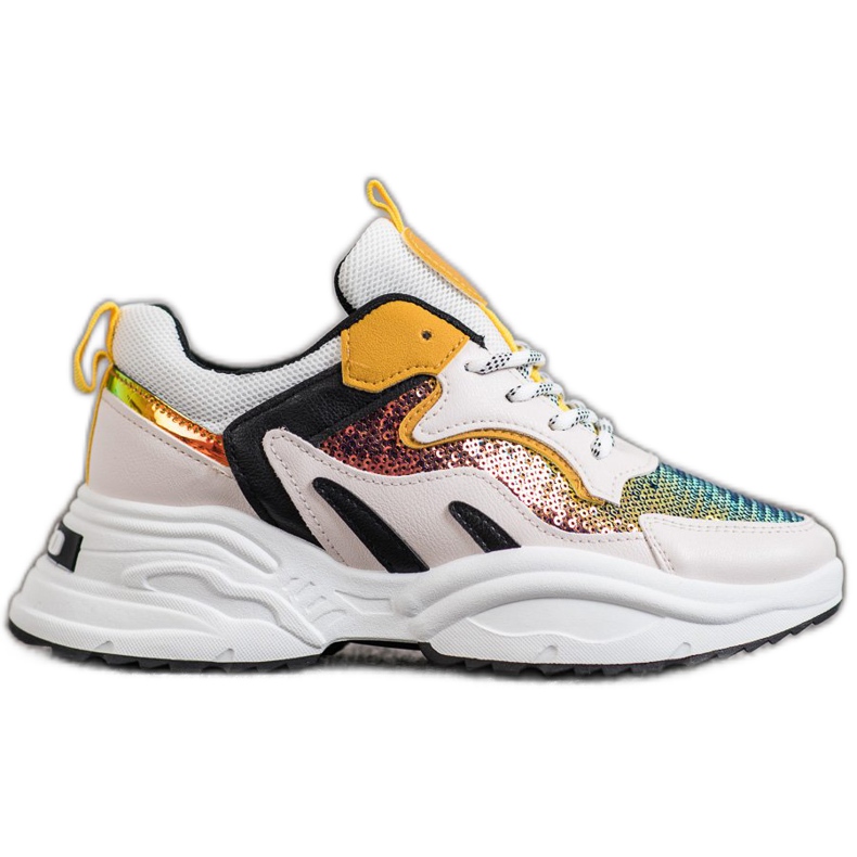 Weide Trendiga sneakers med paljetter mångfärgad