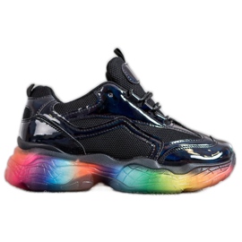 Weide Sneakers med färgstark sula svart mångfärgad