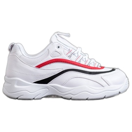 SHELOVET Klassiska vita sneakers