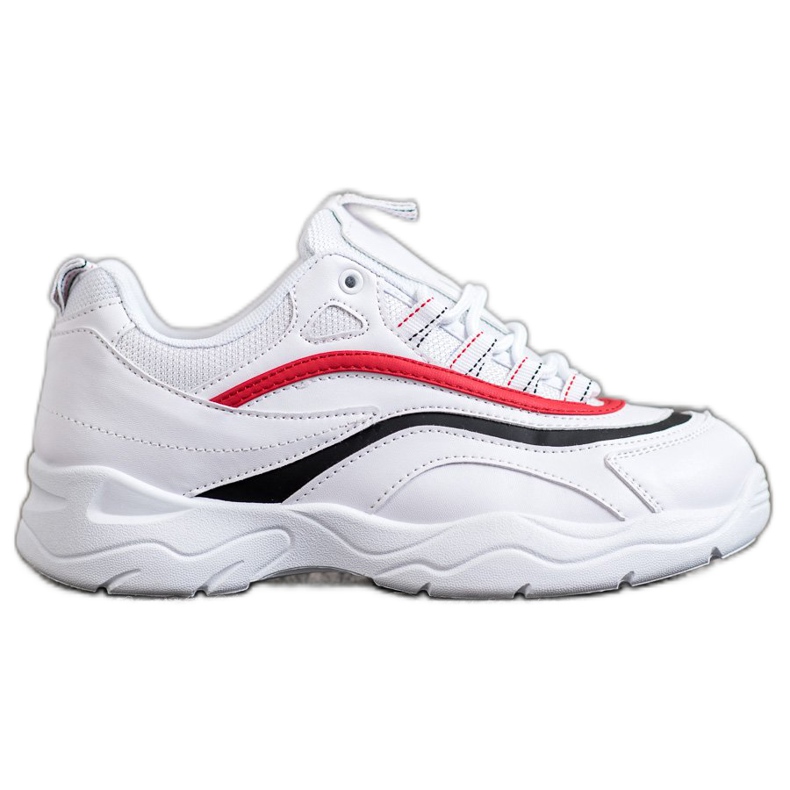 SHELOVET Klassiska vita sneakers