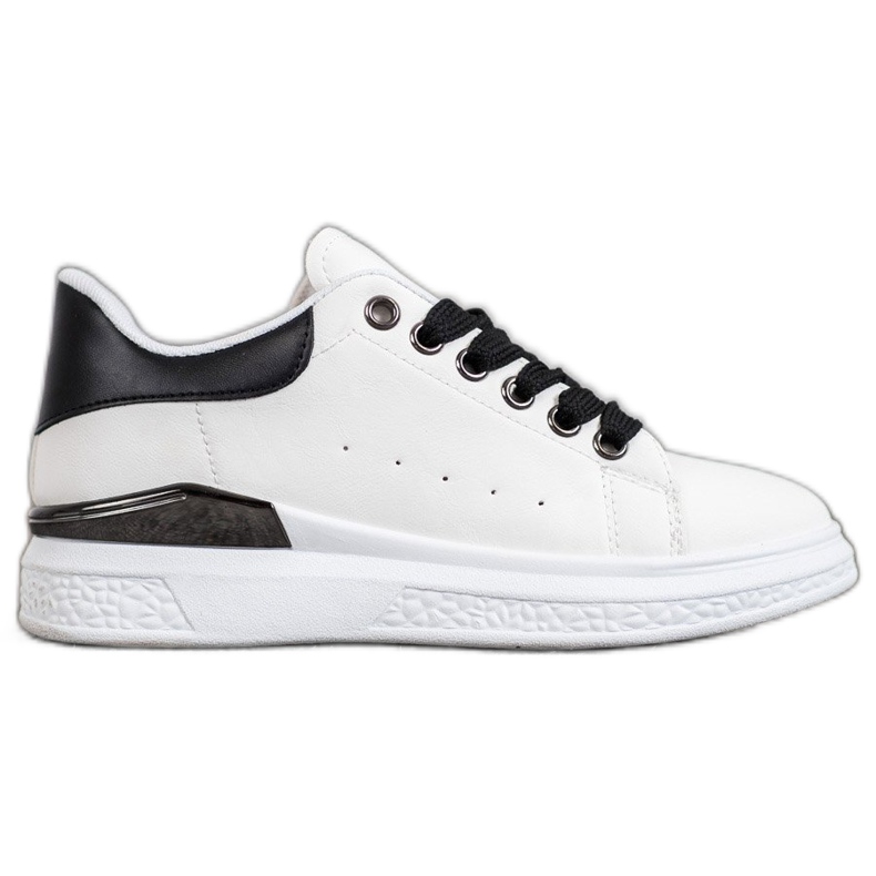 SHELOVET Sneakers på plattformen med ekoläder vit
