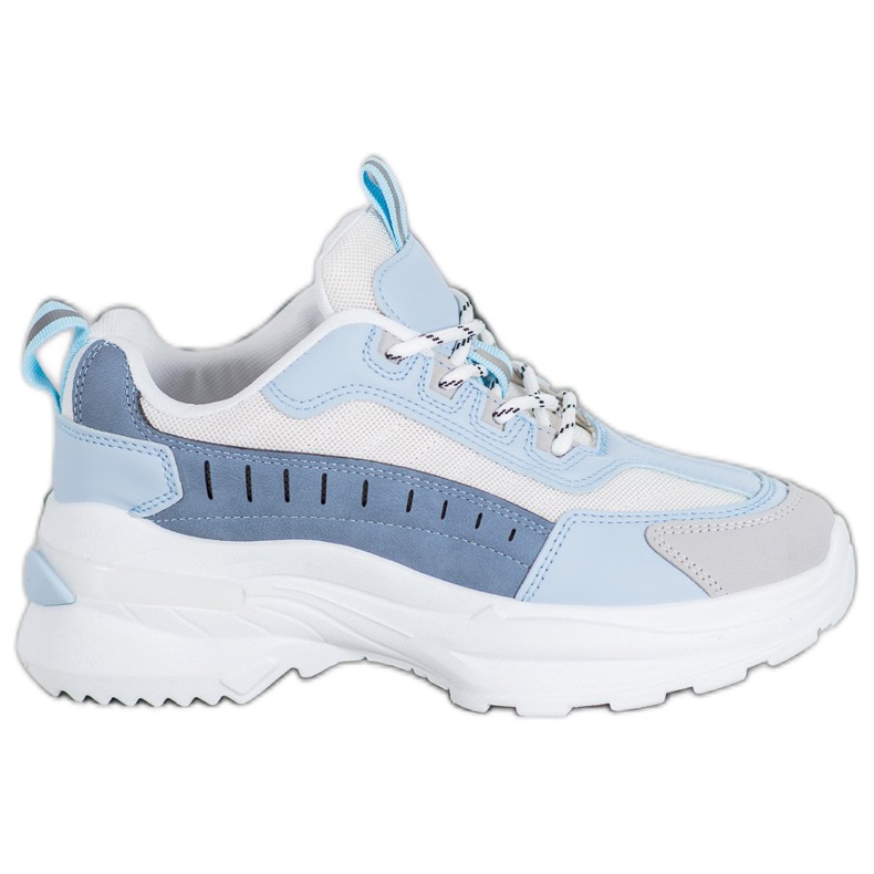 SHELOVET Trendiga skor på plattformen blå mångfärgad