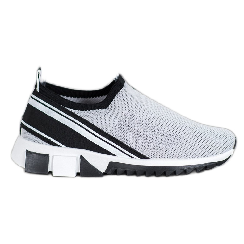 SHELOVET Slip-on skor med mesh grå