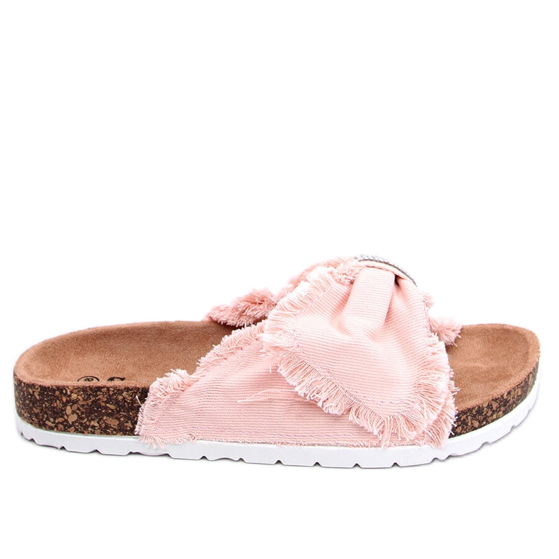 Canvas tofflor på korkrosa BG60P Pink