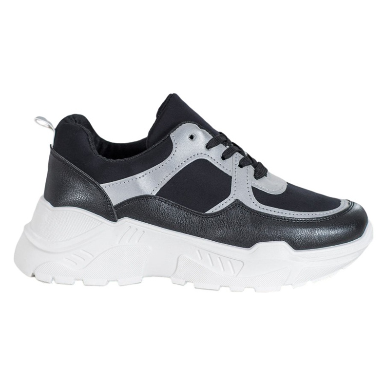 SHELOVET Klassiska svarta sneakers