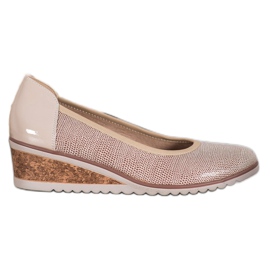 Eleganta VINCEZA -ballerinor beige brun