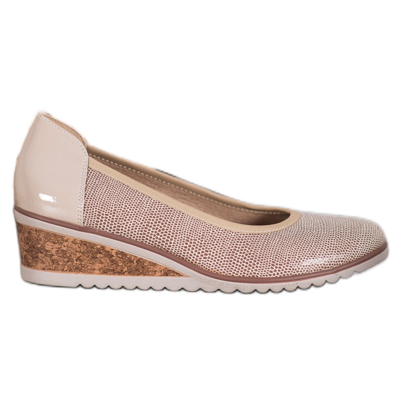 Eleganta VINCEZA -ballerinor beige brun