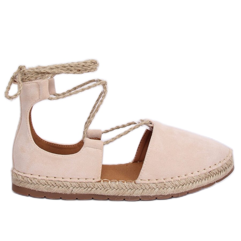 Espadrilles knuten med fotled beige JH97P Beige