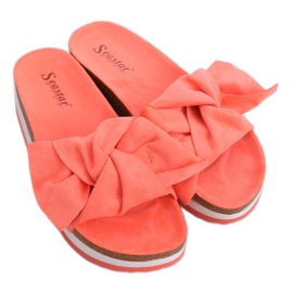 Kvinnor korall tofflor SS116P Coral rosa
