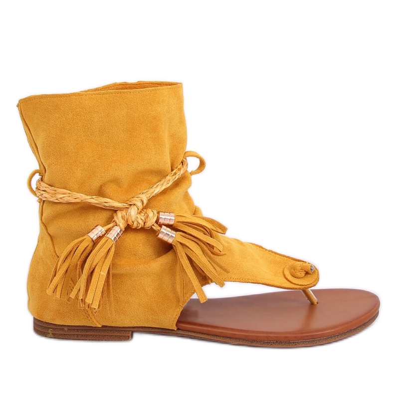 Tofflor med överdel honung SL1011 Gul