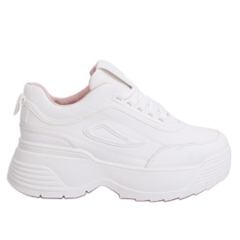 Vita högsula LA78P-1 rosa sportskor