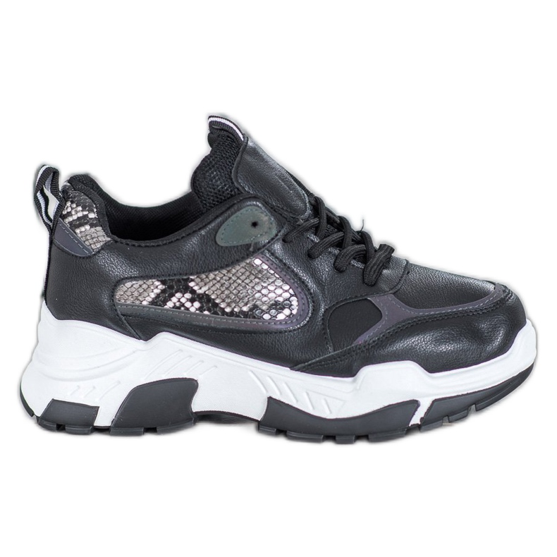 Bella Paris Eco Leather Sneakers svart mångfärgad