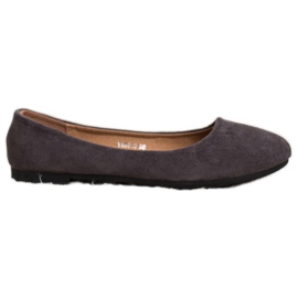 Diamantique Klassiska mockaballerinor grå