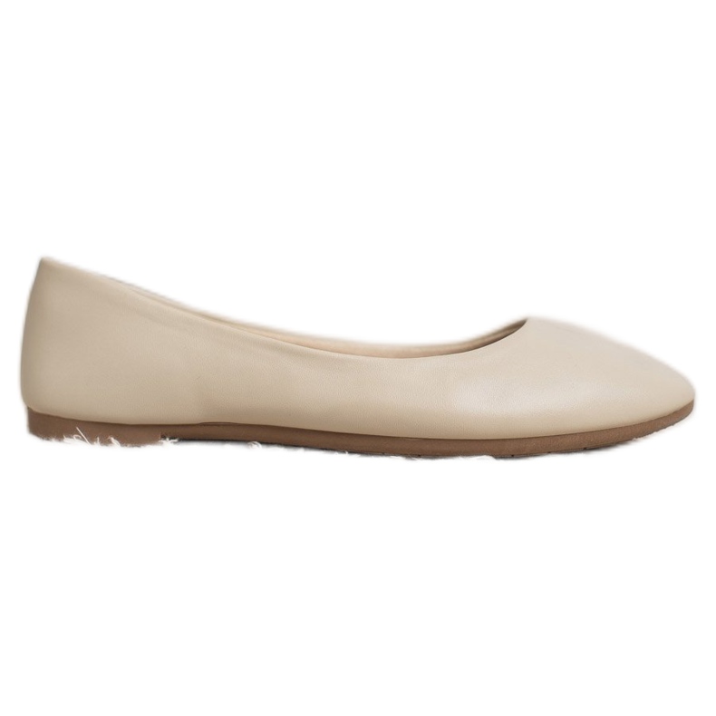 SHELOVET Klassisk Eco Leather Ballerina brun