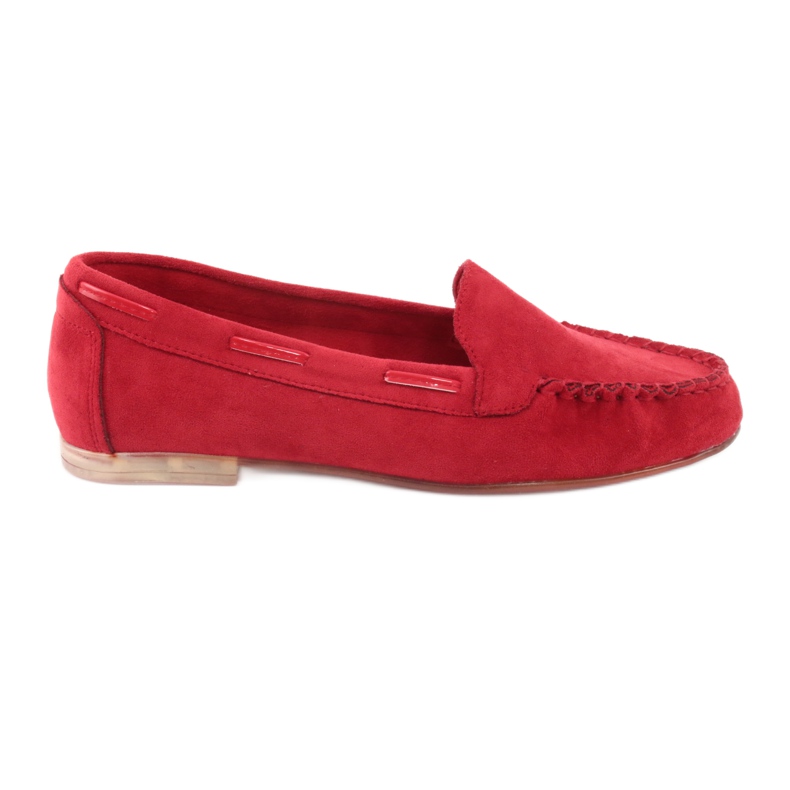 Dam mocka loafers Sergio Leone 722 röd