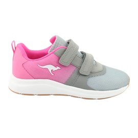 KangaROOS kardborrebandssportskor 18506 grå / neonrosa