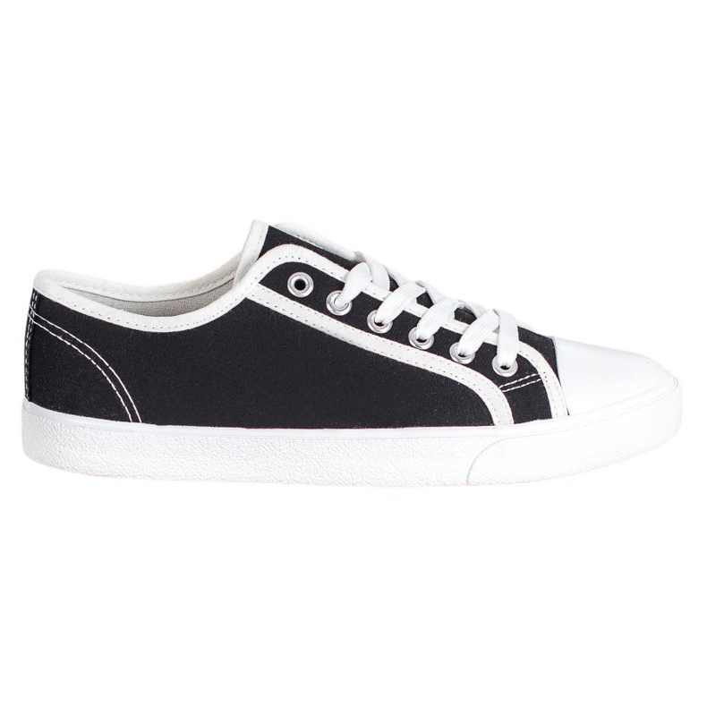 SHELOVET Svarta sneakers vit