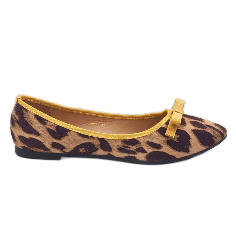 Leopard loafers ballerinas HH17 brun