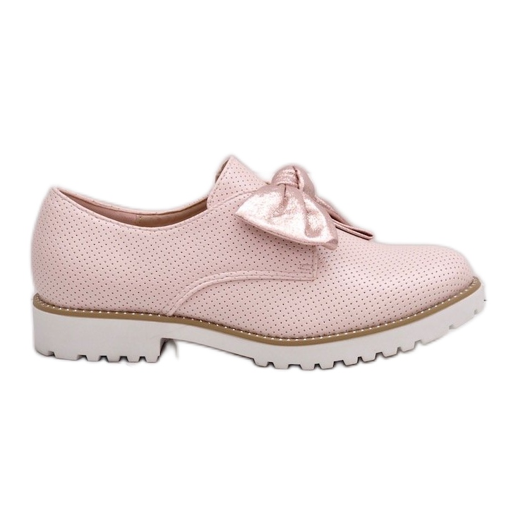 Rosa slip-on skor med en RS-WED2 rosett