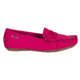 Goodin Klassiska textil loafers rosa