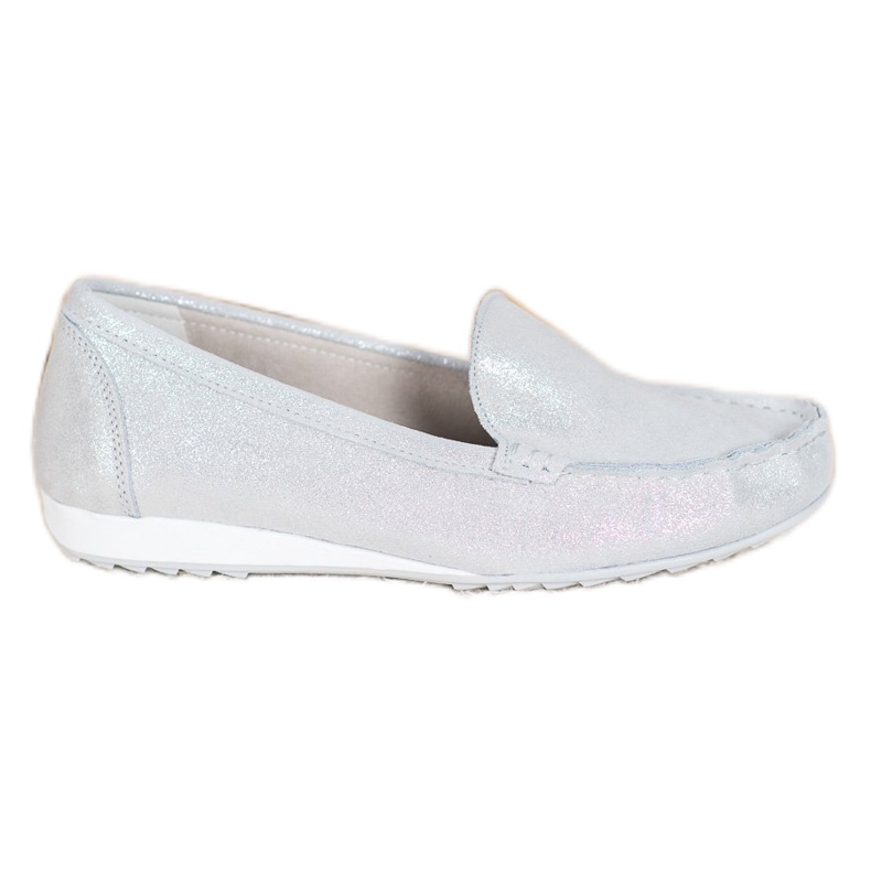 Goodin Silvermockasiner med glitter grå