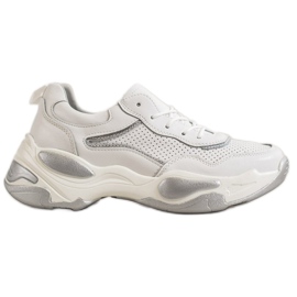 Goodin Läder Sneakers vit mångfärgad