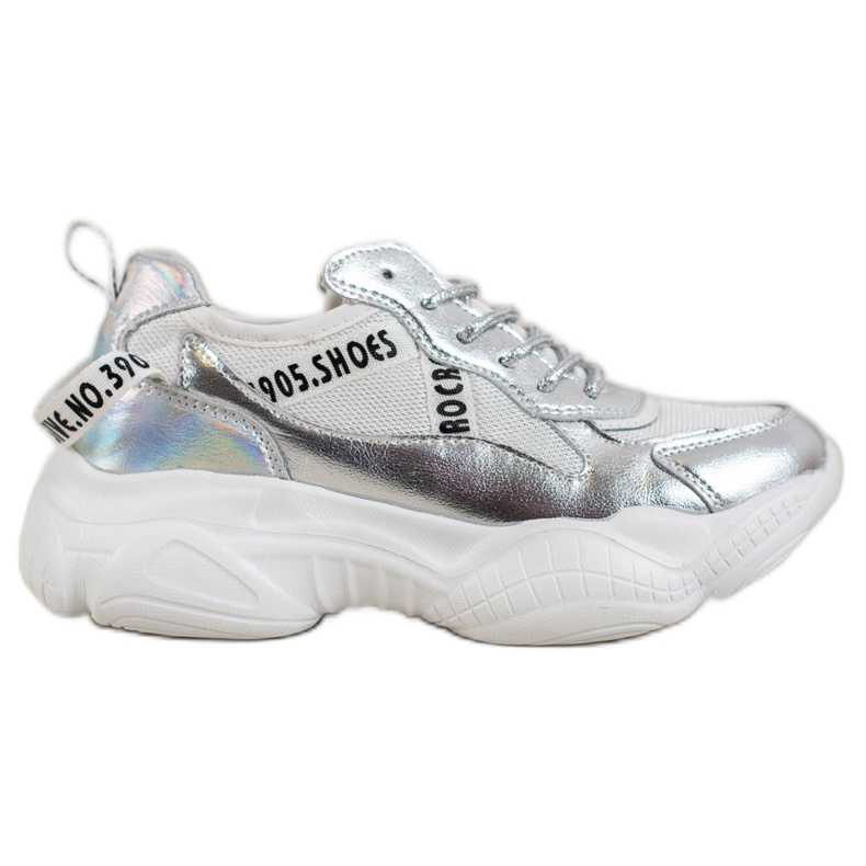 Goodin Silverskor i läder grå