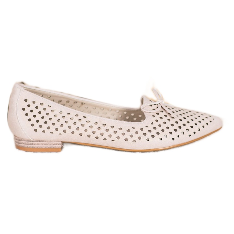 Goodin Eleganta genombrutna ballerinor brun