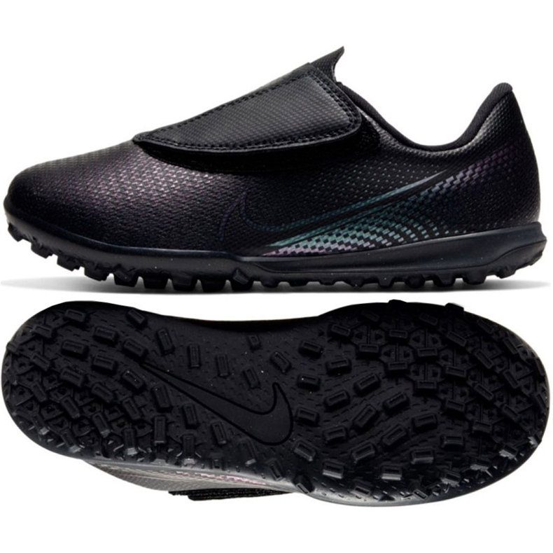 Nike Mercurial Vapor 13 Club Tf Ps (V) Jr AT8178-010 fotbollsskor mångfärgad svart