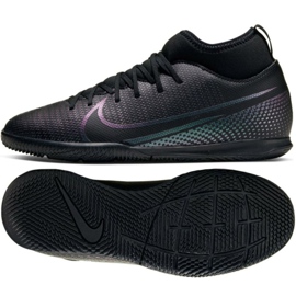 Nike Mercurial Superfly 7 Club Ic Jr AT8153-010 inomhusskor svart flerfärgad