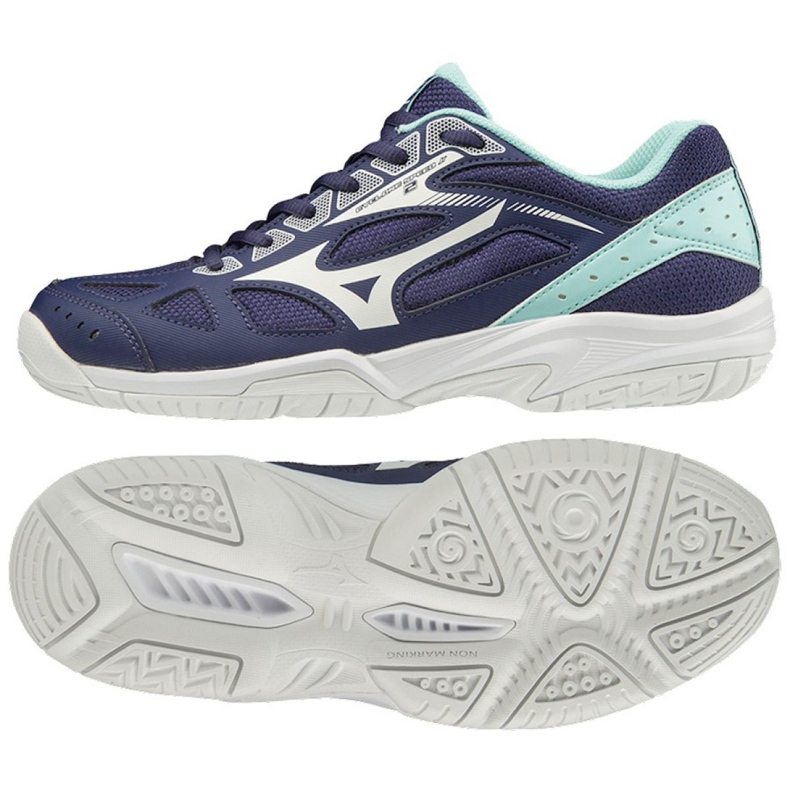 Mizuno Cyclone Speed ​​2 Jr V1GD191015 volleybollskor mångfärgad marinblå