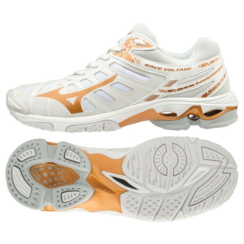 Mizuno Wave Voltage W V1GC196052 volleybollskor mångfärgad vit