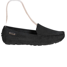 Goodin Openwork Loafers med mocka svart