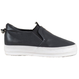 Bona Svarta slip -on skor