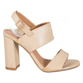 Small Swan Sandaler med mönster brun