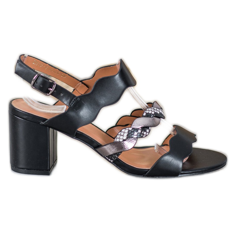 Small Swan Sandaler På En Bar svart