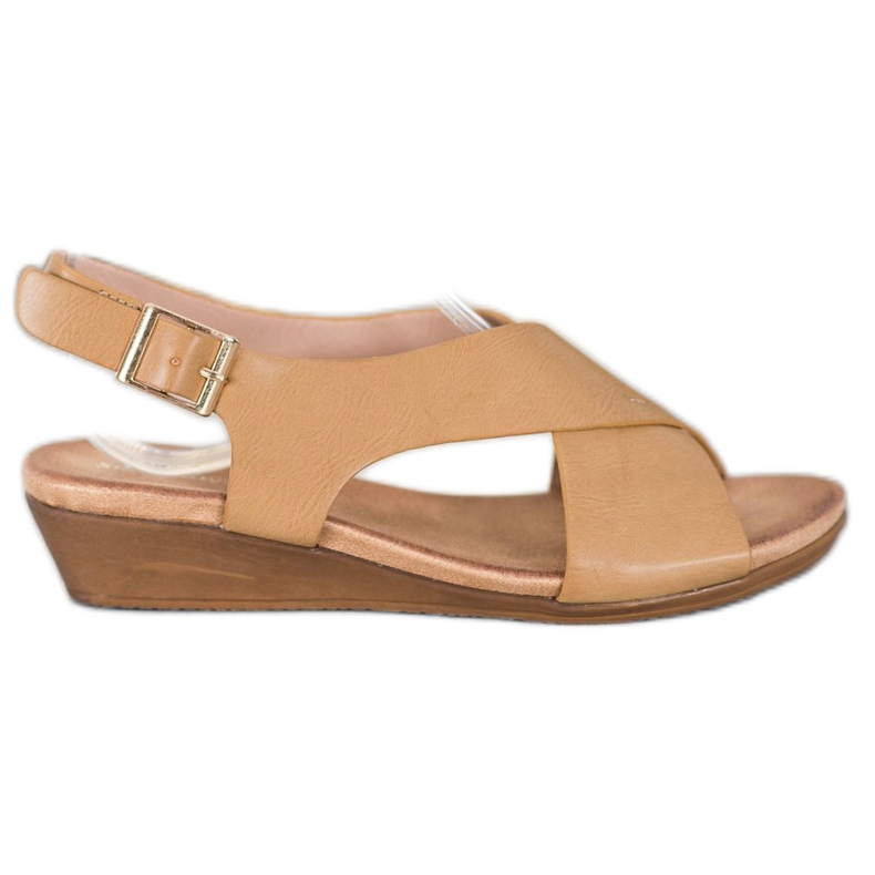 Small Swan Bekväma beige sandaler