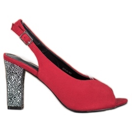 Goodin Sandaler med dekorativ häl röd