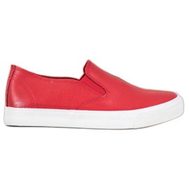 Bona Röda Slip On Sneakers