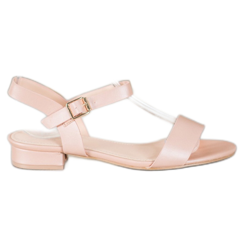 Small Swan Lågklackade sandaler rosa