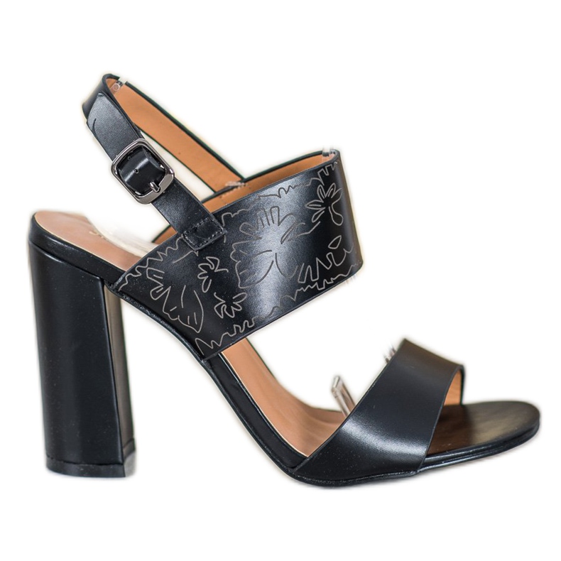 Small Swan Sandaler med mönster svart